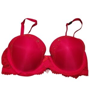 Women’s 32DD Victoria's Secret Red Dream Angels Lined Demi/Demi-Double Bra